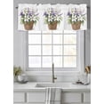 thumbnail image 4 of Emerging Blossoms Floral Curtain Valances for Windows, Summer Botanical Spring Kitchen Valance Window Treatment, Light Filtering Block Curtains for Bathroom/Bedroom/Living Room 42'' x 18'', 4 of 9
