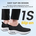 thumbnail image 5 of AMANSSE Men's Hands-Free Shoes Non Slip Running Walking Shoes Lightweight Breathable Slip on Sock Shoes Workout Gym Shoes Black Size 7.5, 5 of 6