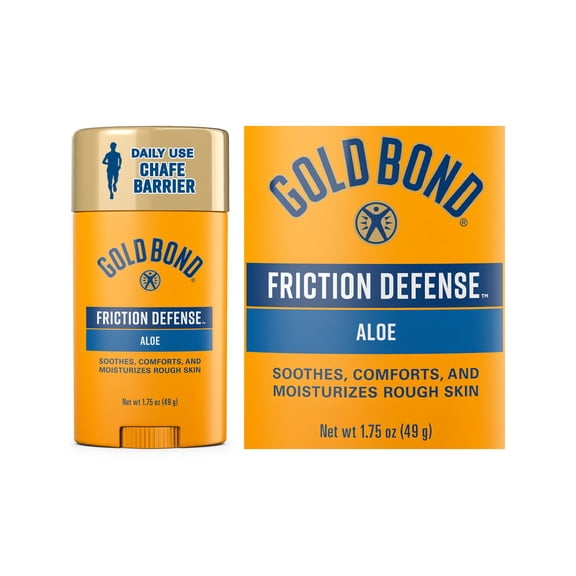 Gold Bond Friction Defense Stick, Anti Chafing Stick with Aloe to Soothe, Comfort & Moisturize Chafed Skin, 1.75 oz.