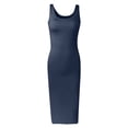 thumbnail image 7 of Blmnix Woman Dress Sheath Bodycon Dresses Tank Dress Under Dresses Maxi Sleeveless Crew Neck Women Dresses Summer,L, 7 of 7