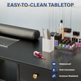 thumbnail image 3 of Ktaxon Manicure Table for Nail Tech with Dust Collector, Storage Drawers & Wrist Cushion, Black, 3 of 7