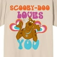thumbnail image 2 of Scooby Doo Scooby Doo Loves You Women's Natural Short Sleeve Crew Neck Tee-Medium, 2 of 3
