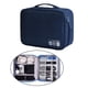 thumbnail image 5 of Bolsa organizadora de dispositivos de viaje, estuche de transporte, bolsa para cables USB Cian, 5 of 9