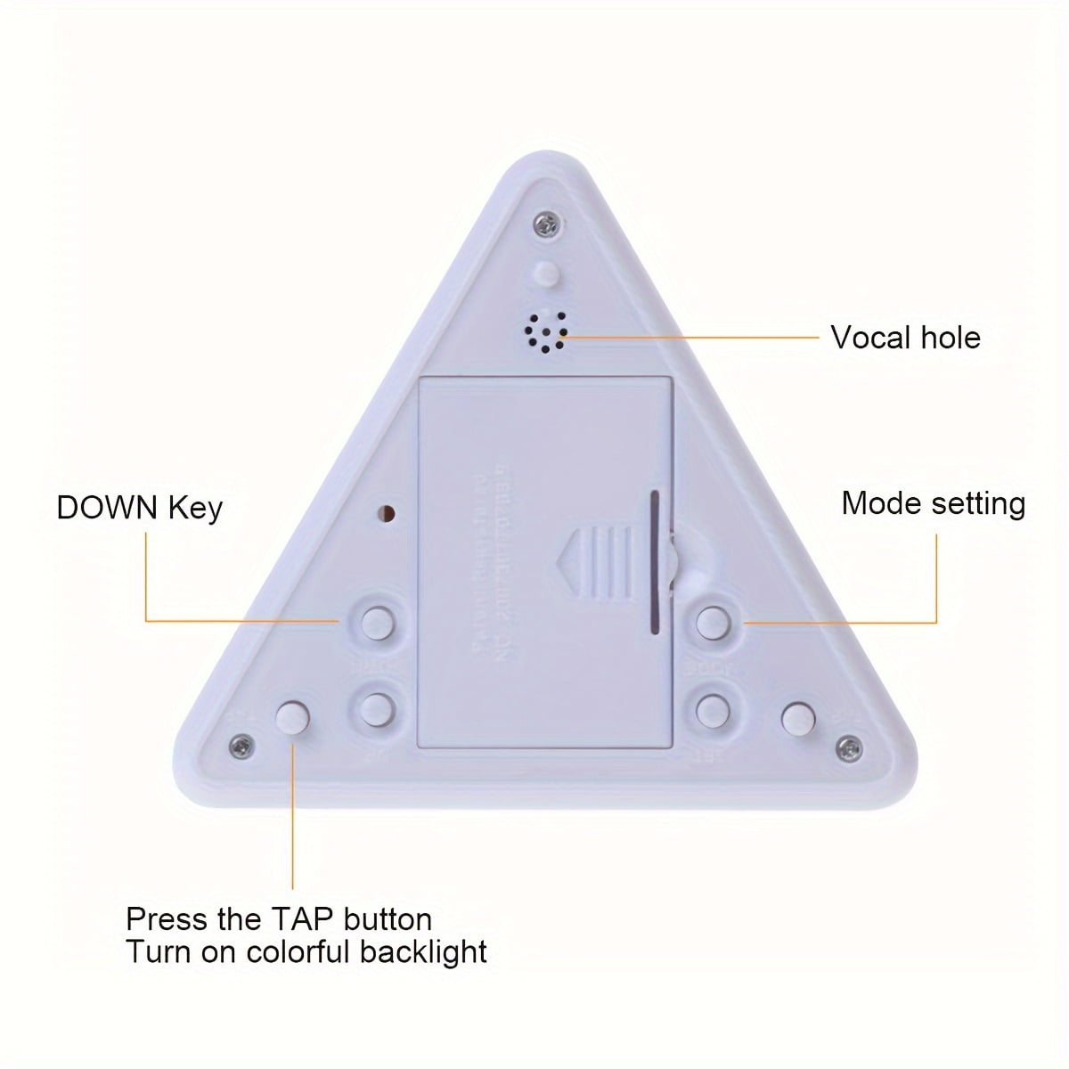 Vibrant 7-Color Changing Pyramid LED Digital Alarm Clock - Battery Powered, Quiet, Music & Snooze Mode, Night Light, Desk Decoration for Bedroom Office