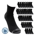 thumbnail image 1 of Fruit of the Loom Quarter Caballero Unitalla Algodón Afelpado Negro 36 pares, 1 of 3