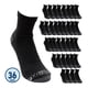 thumbnail image 1 of Fruit of the Loom Quarter Caballero Unitalla Algodón Afelpado Negro 36 pares, 1 of 3