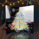 thumbnail image 1 of Tarjeta de felicitación tridimensional popular Tarjeta de felicitación navideña Árbol de Navidad Día de Año Nuevo Enviar bendiciones a amigos Tarjeta 3D, 1 of 1