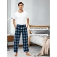 thumbnail image 4 of DG Hill Mens Pajama Pants Plaid Fleece Lounge Sleepwear With Pockets 3 Pack XS, 4 of 8