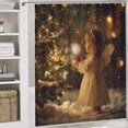 thumbnail image 5 of Shower Curtain Sets with Rugs 4 Piece Christmas Angel Non-Slip Rugs And Toilet Mat Lid Rug Accessories Garden Angel Girl Farmhouse Bathroom Decor Set for Bathroom Decor 72inch X 72inch, 5 of 8