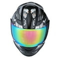 thumbnail image 2 of 1Storm Motorcycle Bike Full Face Helmet Mechanic HJDJ11 + Motorcycle Bluetooth Headset: Skull Black, 2 of 6