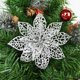 thumbnail image 1 of Flores artificiales de 5 piezas con purpurina, adornos de árbol de Navidad para el hogar, boda, Día de San Valentín, 1 of 4