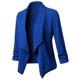 thumbnail image 2 of Cárdigan fino de manga larga para mujer, chaqueta fruncida asimétrica, traje de negocios informal, prendas de vestir, 2024, 2 of 5