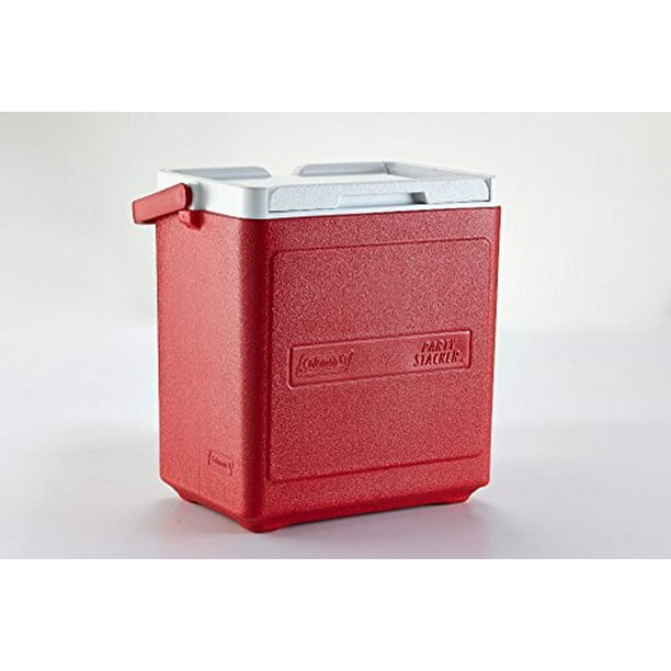 Coleman 765251 20 Can Party Stacker Cooler Red Walmart