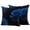 Blue, variant on Blue Rose Outdoor Pillow Covers 16"x16" Set of 2,Waterproof Throw Pillow Covers for Patio Furniture,Vintage Abstract Garden Flower Floral Black Decorative Cushion Pillowcases for Garden Couch Sofa