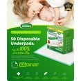thumbnail image 3 of (2 pack) BOKYAN Bed Pads for Incontinence Disposable, 36 x 36 Waterproof Underpads, Maximum Absorbent Unisex Large Chucks Pad, Bed Liners Chux for Adults, Kids and Pets, XXL (50 Count), 3 of 11