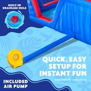 Sunny & Fun Fun Water Slide with Blow-up Pool for Kids Backyard Water Park