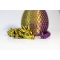 thumbnail image 6 of Dragon Egg with a Dragon Inside Toy, Decorative Flexible Crystal Dragon, Golden Purple Silk Tricolor, 6 of 7