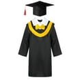 thumbnail image 3 of TiaoBug Preschool Primary School Graduation Gown and Cap Set for Toddler Kids Boys Girls Photo Shoot Yellow 8-10, 3 of 7