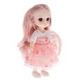 thumbnail image 2 of Muñeca BJD de 16 cm, 13 muñecas articuladas con cara, peluca, ropa, maquillaje, juguetes, conjunto completo Estilo9, 2 of 9
