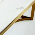 thumbnail image 2 of POVISON 79" Bura Modern Faux Marble Dining Table For 6-8，White Rectangular Tabletop Gold Stainless Legs, 2 of 7