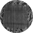 thumbnail image 1 of Ahgly Company Indoor Round Abstract Gray Modern Area Rugs, 7' Round, 1 of 4
