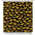 thumbnail image 1 of Shower Curtains 70" x 84" from DiaNoche Designs by Pom Graphic Design - Queen Honey Bees Pink Black, 1 of 1