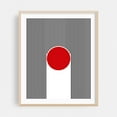 thumbnail image 2 of Red circle with black and white stripes - Illustration Geometric Line Art Modern Art Abstract Minimalist Pop Art Bauhaus Unframed Wall Art Print 9 x 12 inches, 2 of 13