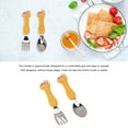 thumbnail image 2 of <p>Baby Fork Spoon, Lightweight  Edges Wear Easy To Operate Training Tableware  For Children</p>, 2 of 7