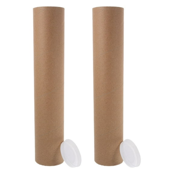 WORGEOUS 2pcs Mailing Tube Kraft Mailing Tubes Cylinder Mailing Tube Art Tube for Shipping Storage Posters Arts Crafts and Documents