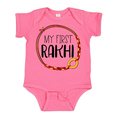 

Inktastic My 1st Rakhi Bracelet Raksha Bandhan Red and Gold Bracelet Gift Baby Boy or Baby Girl Bodysuit