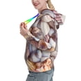 thumbnail image 2 of Wukai Sea Shells Print Womens Hoodies Fleece Sweatshirts Long Sleeve Sweaters Pullover Fall Outfits Winter Clothes-X-Large, 2 of 7