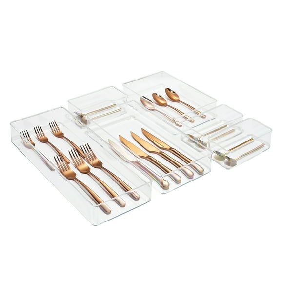 Clear Drawer Organizer Set for Kitchen Storage