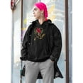 thumbnail image 2 of Red Roses Golden Chain Hoodie Women -Image by Shutterstock, Female x-Large, 2 of 4