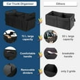 thumbnail image 5 of TVTUTPWY 35L Car Trunk Storage Organizer, Foldable Removable Multi-Compartment Car Organizer Box of Non Woven Fabric Waterproof, Suitable for Any vehicle (Black), 5 of 7