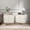 2-pack-White, variant on HLR 20" Modern Fluted Nightstand, White Wood Bedside Table with 2 Drawers & Gold Metal Handles