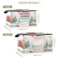 thumbnail image 2 of Foldable Clothes Storage Bags Clothes Organizer Bin with Clear Windows for Clothes Bedding Cute Christmas Podium Scene, 2 of 6