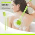 thumbnail image 6 of PINGKO Silicone Back Scrubber for Shower Bath Body Brush with Long Handle, BPA-Free, Hypoallergenic, Eco-Friendly for All Skin Back Cleaning Wash for Men Women(Green), 6 of 10