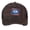 Charcoal, variant on Wyoming Flag Hat - Distressed State Design - Vintage Cowboy State Trucker Strapback Cap (Brown)