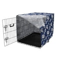 thumbnail image 3 of Floral Dog Crate Cover, Repetitive Blooming Clove Flowers on Dark Tone Backdrop, Easy to Use Pet Kennel Cover for Medium Large Dogs, 35" x 23" x 27", Night Blue Cream, by Ambesonne, 3 of 6