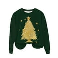 thumbnail image 6 of Christmas Sweatshirts for Women Oversized Fashion Vintage Xmas Holiday Tops Casual Christmas Sweater Long Sleeve Outfits Crewneck Fleece Sweatshirt Pullover Top, 6 of 7