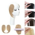 thumbnail image 1 of MY-LADY 2pack 10inches Remy Hair Extensions Short Thick Hairpieces Side Bangs Clip Real Human Hair Bangs Natural Extra Hair Clip Hair Topper for Women #27 Dark Blonde, 1 of 8