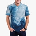 thumbnail image 5 of Yiaed Abstract Ocean WavesPrint Men's Short Sleeve Polo Shirt,Golf Polo for Men Three-Button Golf Shirt Athletic Casual Collared T-Shirt- 3X-Large, 5 of 7