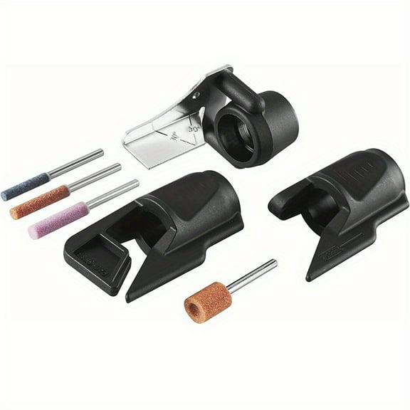 Sharpening Accessory Kit, A Rotating Tool Accessory Kit with Sharpening Angle Guide Attachment and Grinding Stone, Used for Sharpening Outdoor Gardening Tools, Chainsaws, and Home DIY Projects