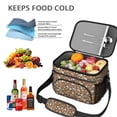 thumbnail image 5 of Lunch Box Pioneer Flower Floral Print Pattern Insulated Lunch Bag for Women Men,Medium Leakproof Lunchbox Cooler Bag Adjustable Strap,10 X 6.7 X 8 Inches, 5 of 6