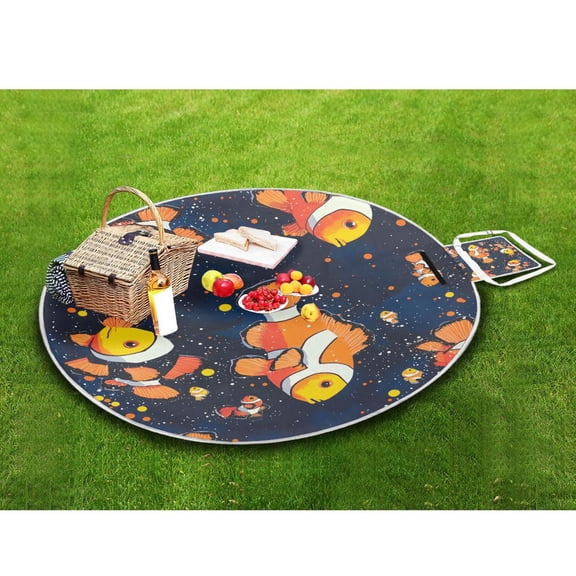Picnic Blankets Teencool Beach Blanket Creatively Underwater Parade Pattern Outdoor Blanket for Travel