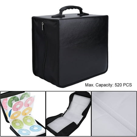 Hold 520 Disc Cd Dvd Storage Bag Organizer High Grade Leather Holder Hold 520 Disc Cd Dvd Storage Bag Organizer High Grade Leather Holder Media Carry Case