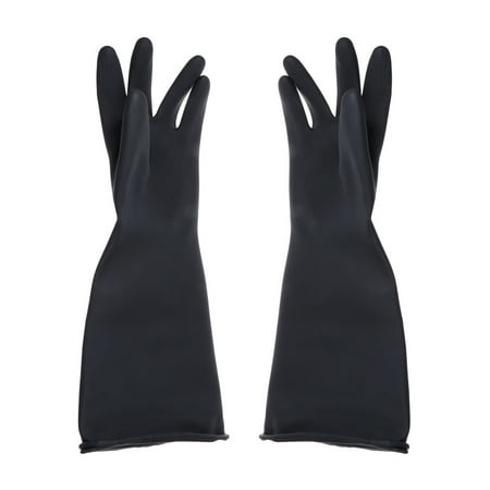 

Amosfun Thickened Non-slip Wear-resistant Labor Gloves Latex Gardening Gloves Oil-proof Work Protective Gloves Safety Gloves for Kitchen Work Electrician(Black)