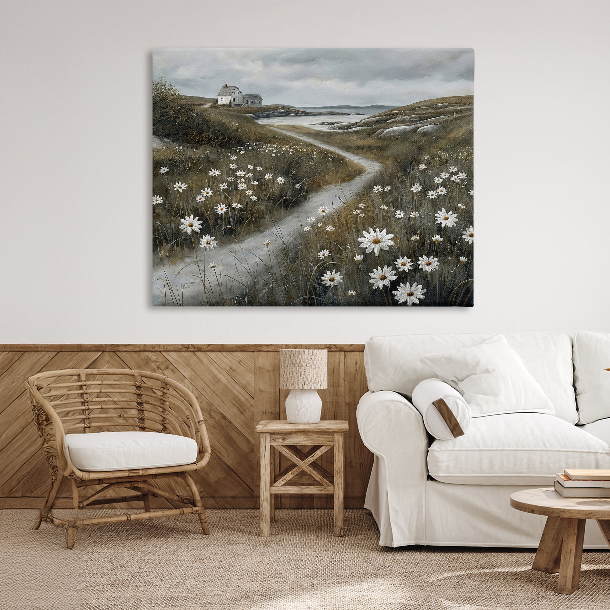 Stupell Industries Daisies Along Coastal Path Canvas Wall Art, design by Imagine It Images