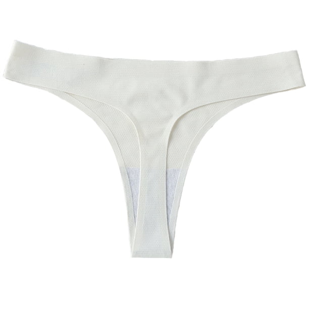 Gibobby Tangas de sexy mujer Bikini deportivo para mujer de talla grande a través de la cintura, ropa interior, tanga(Blanco,G)