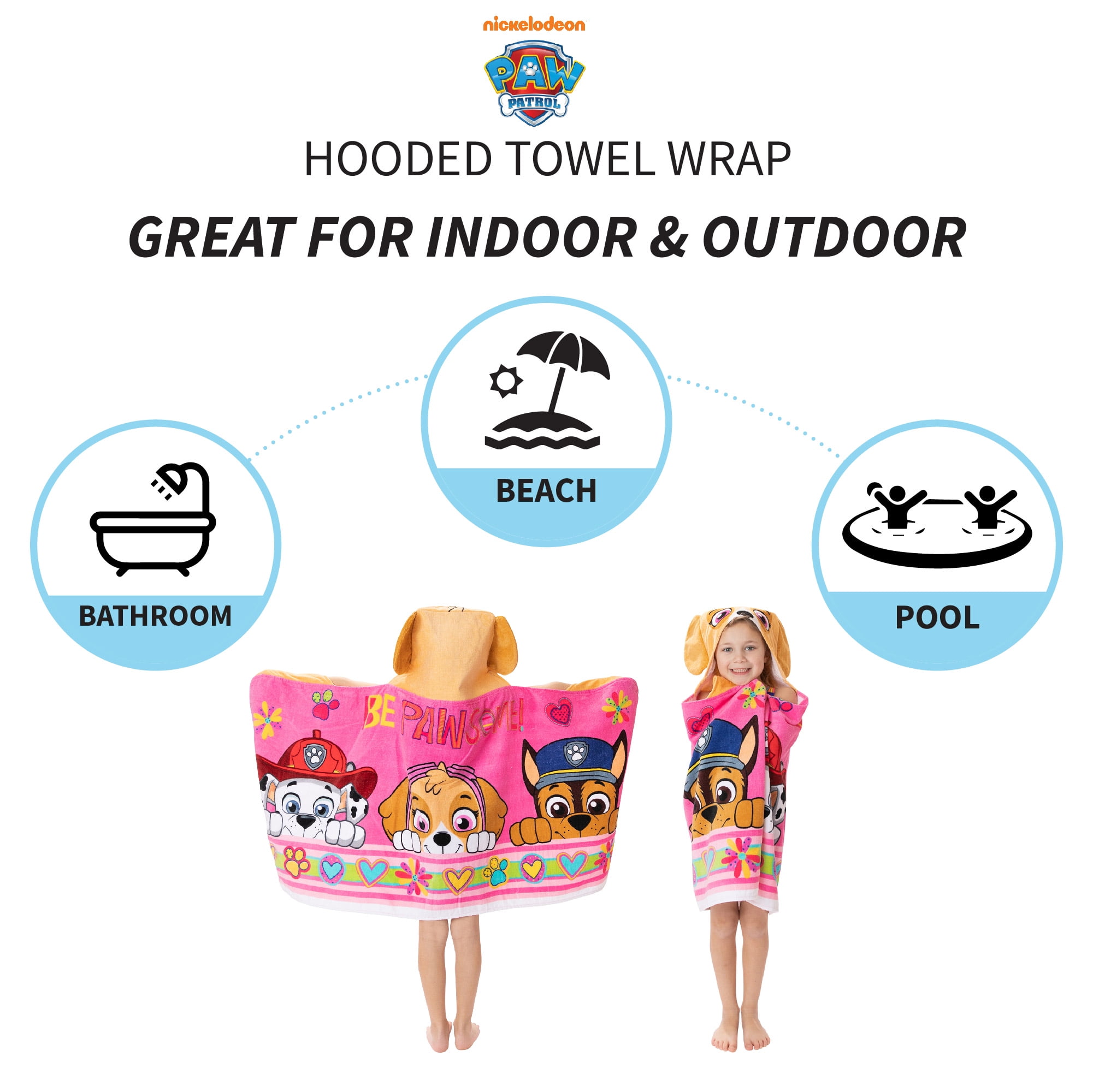 paw patrol hooded towel walmart